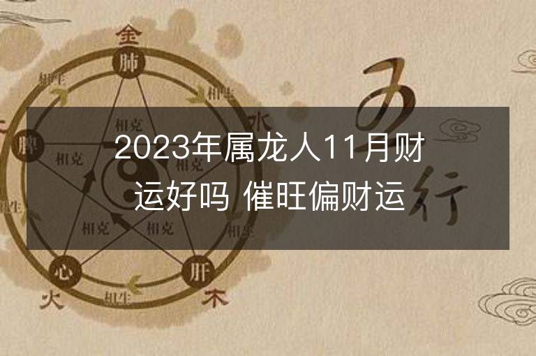 2023年屬龍人11月財運好嗎 催旺偏財運的方法