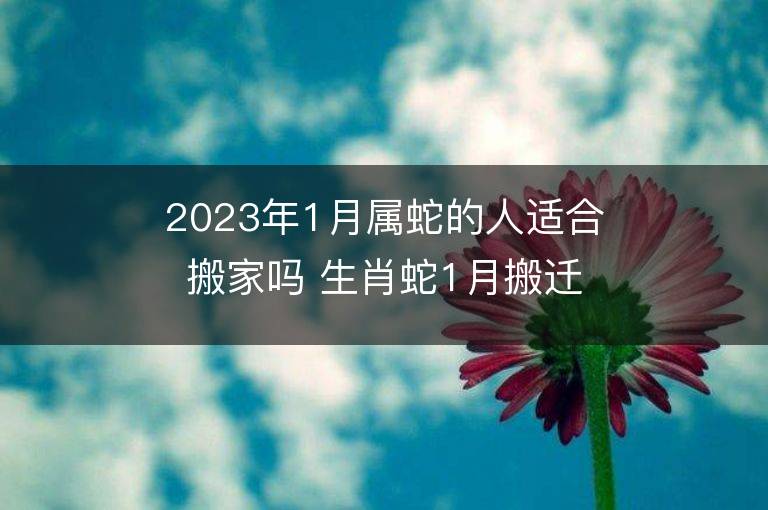 2023年1月屬蛇的人適合搬家嗎 生肖蛇1月搬遷好不好