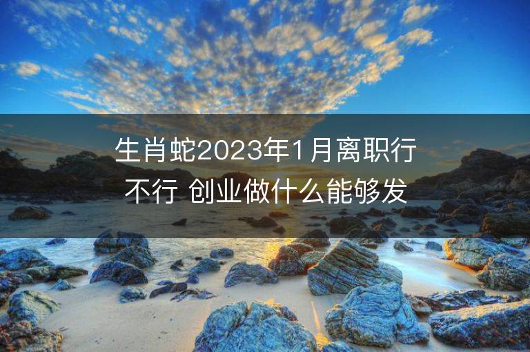 生肖蛇2023年1月離職行不行 創(chuàng)業(yè)做什么能夠發(fā)財(cái)