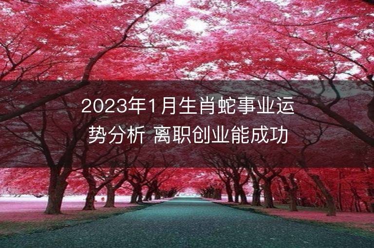 2023年1月生肖蛇事業運勢分析 離職創業能成功嗎