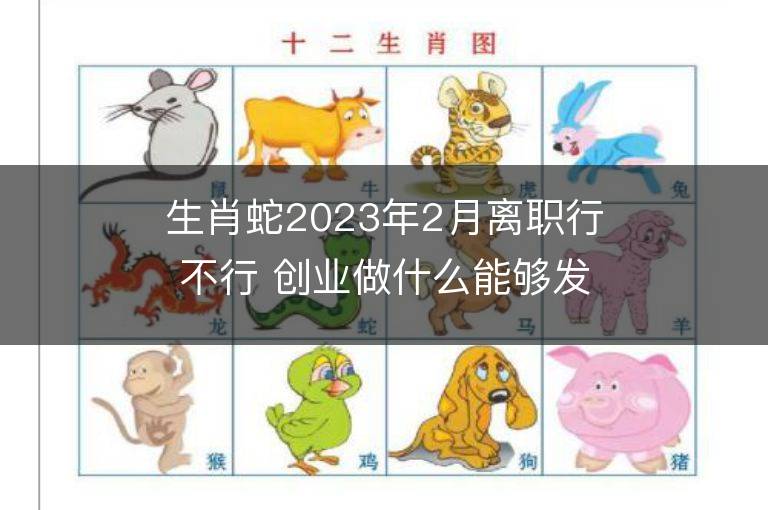 生肖蛇2023年2月離職行不行 創(chuàng)業(yè)做什么能夠發(fā)財(cái)