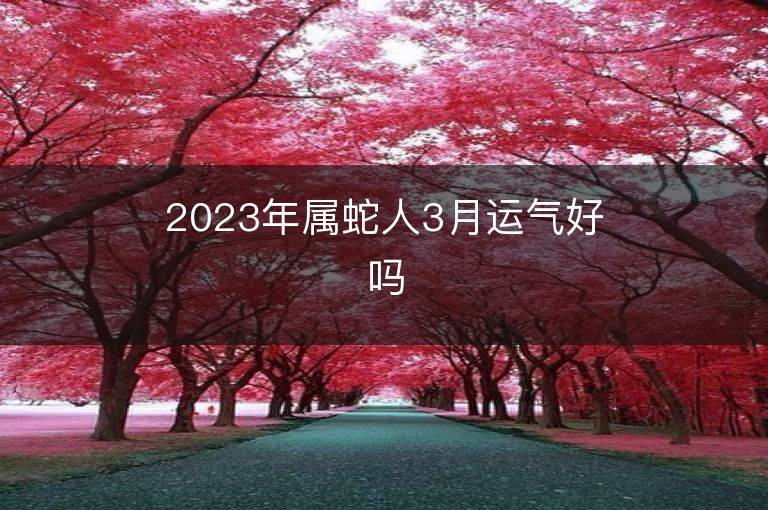 2023年屬蛇人3月運氣好嗎