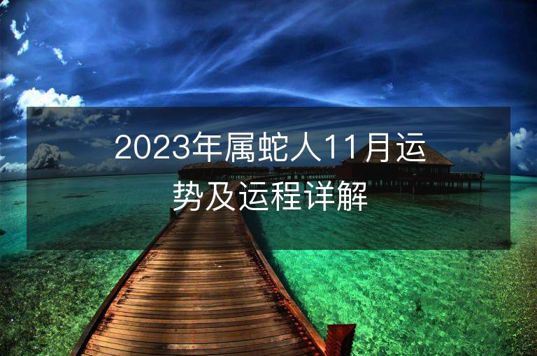 2023年屬蛇人11月運勢及運程詳解