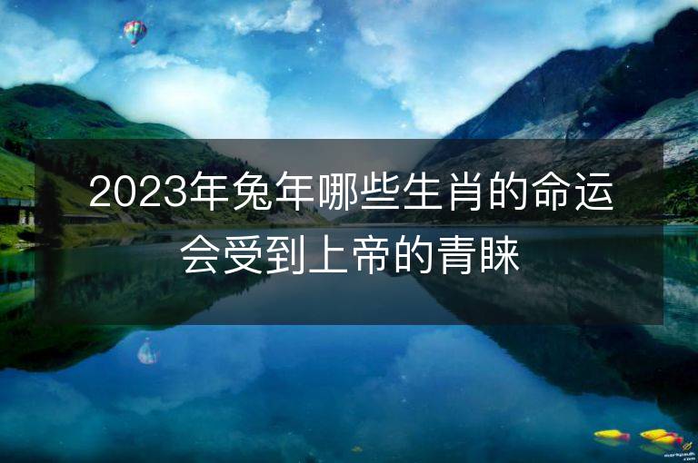 2023年兔年哪些生肖的命運會受到上帝的青睞