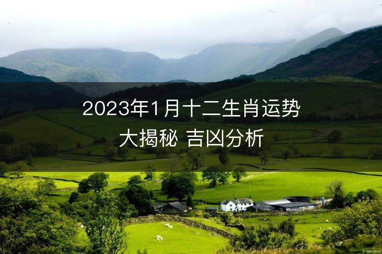 2023年1月十二生肖運(yùn)勢(shì)大揭秘 吉兇分析