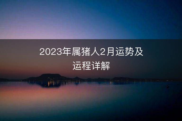 2023年屬豬人2月運(yùn)勢(shì)及運(yùn)程詳解