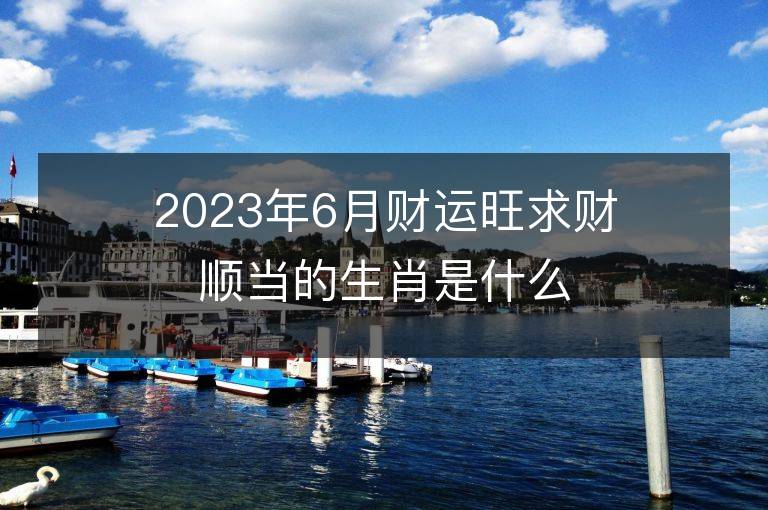 2023年6月財運旺求財順當的生肖是什么