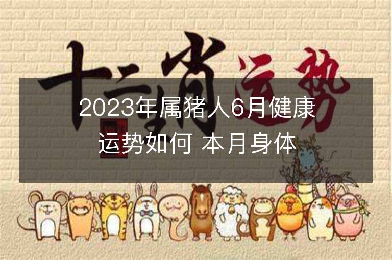 2023年屬豬人6月健康運勢如何 本月身體健康應該注意什么