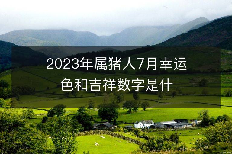 2023年屬豬人7月幸運色和吉祥數字是什么