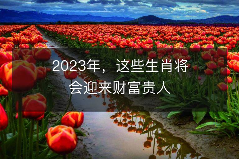 2023年，這些生肖將會迎來財富貴人