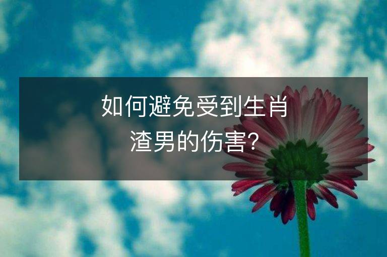 如何避免受到生肖渣男的傷害？