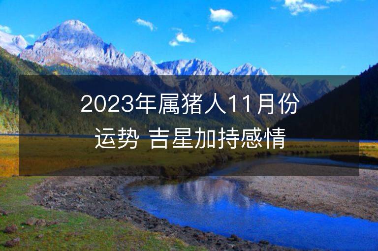 2023年屬豬人11月份運勢 吉星加持感情運旺