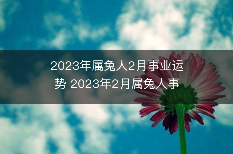 2023年屬兔人2月事業運勢 2023年2月屬兔人事業運程詳解