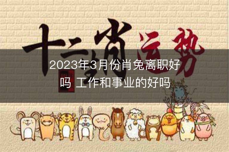 2023年3月份肖兔離職好嗎 工作和事業的好嗎