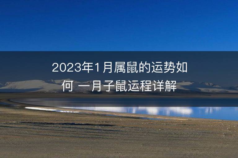 2023年1月屬鼠的運勢如何 一月子鼠運程詳解