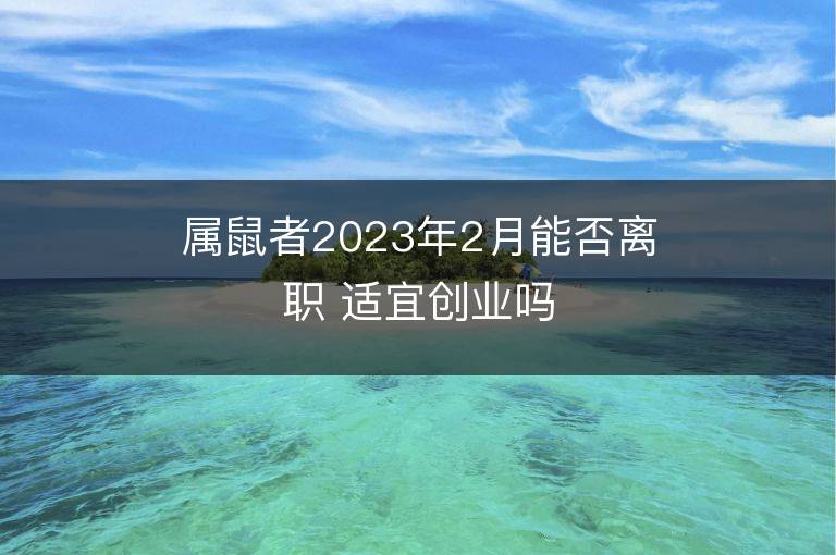 屬鼠者2023年2月能否離職 適宜創業嗎