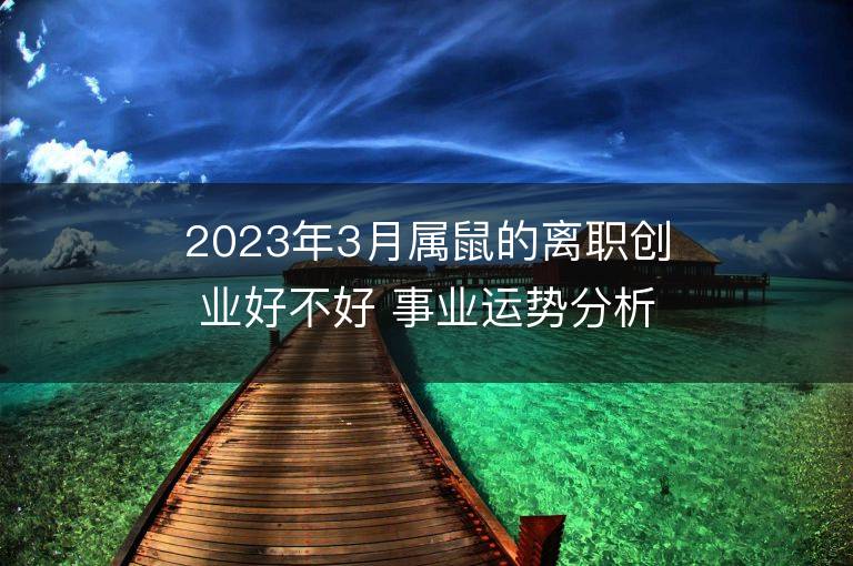 2023年3月屬鼠的離職創業好不好 事業運勢分析