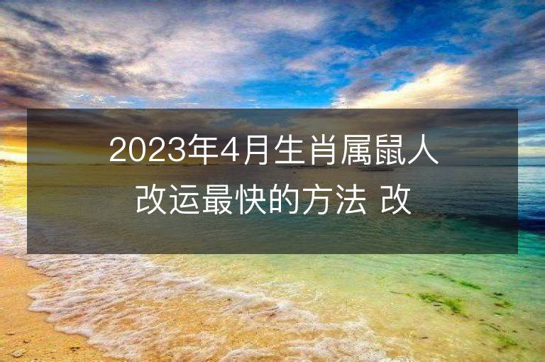 2023年4月生肖屬鼠人改運最快的方法 改運招財法運