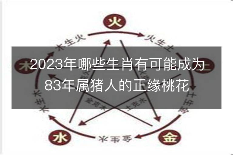 2023年哪些生肖有可能成為83年屬豬人的正緣桃花