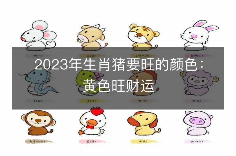 2023年生肖豬要旺的顏色：黃色旺財運