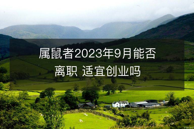 屬鼠者2023年9月能否離職 適宜創業嗎