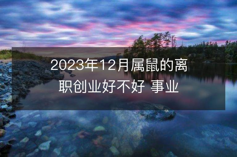 2023年12月屬鼠的離職創業好不好 事業運勢分析