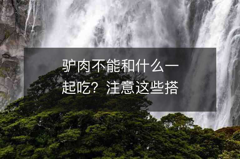 驢肉不能和什么一起吃？注意這些搭配，避免身體受損