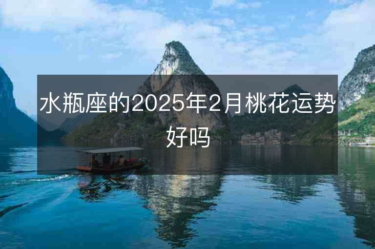 水瓶座的2025年2月桃花運勢好嗎