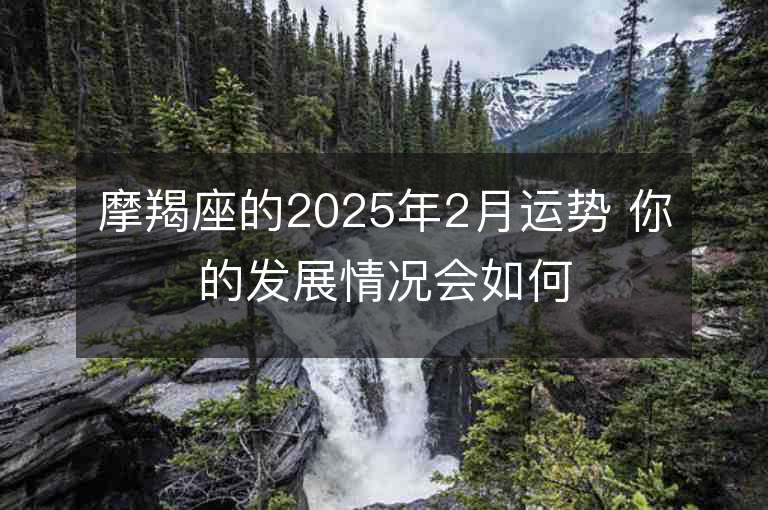 摩羯座的2025年2月運勢 你的發展情況會如何