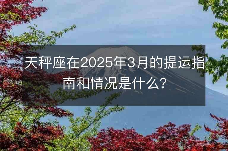 天秤座在2025年3月的提運指南和情況是什么？