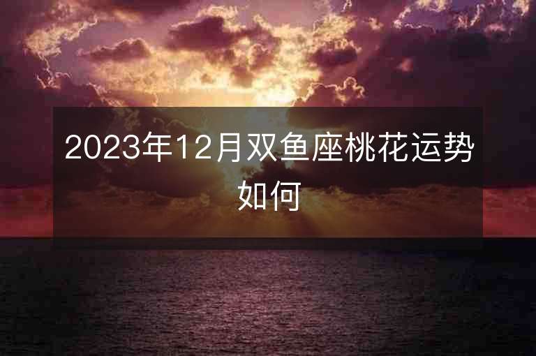 2023年12月雙魚座桃花運勢如何