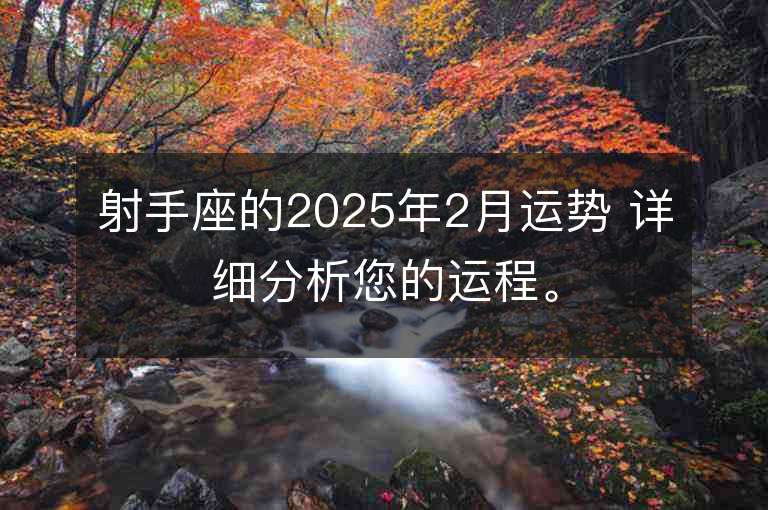 射手座的2025年2月運勢 詳細分析您的運程。