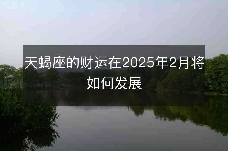 天蝎座的財運在2025年2月將如何發展