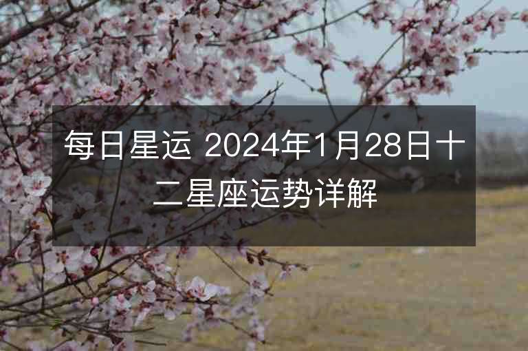 每日星運(yùn) 2024年1月28日十二星座運(yùn)勢(shì)詳解