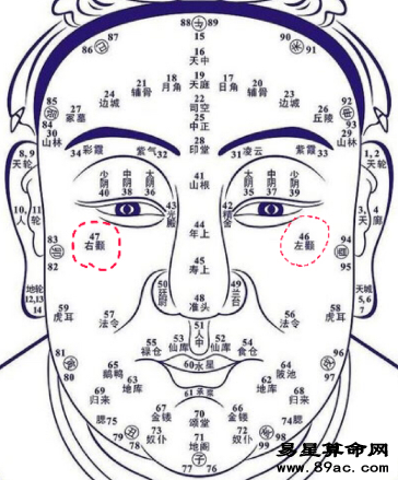 男人面部痣相圖解，男性面部痣相圖解大全